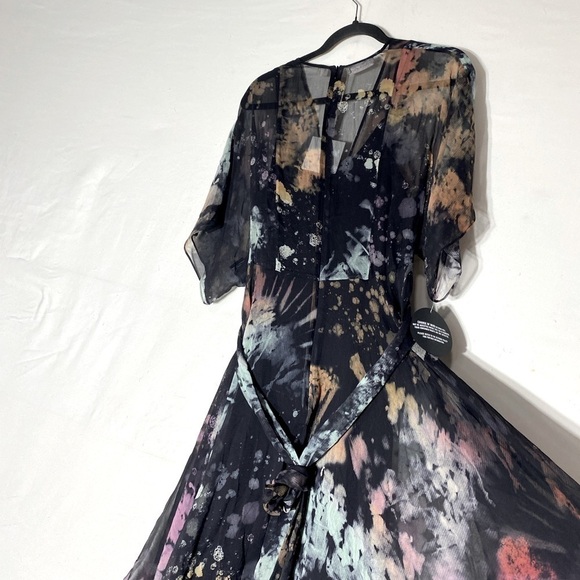 Sass & Bide Interstella Printed Sheer Silk Dress 2 NWT - Picture 11 of 14